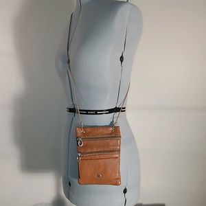 Marshal tan leather tiny crossbody super cute!